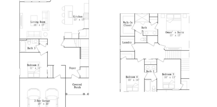 House floor plan «House», 4 bedrooms in Hardwick Farms