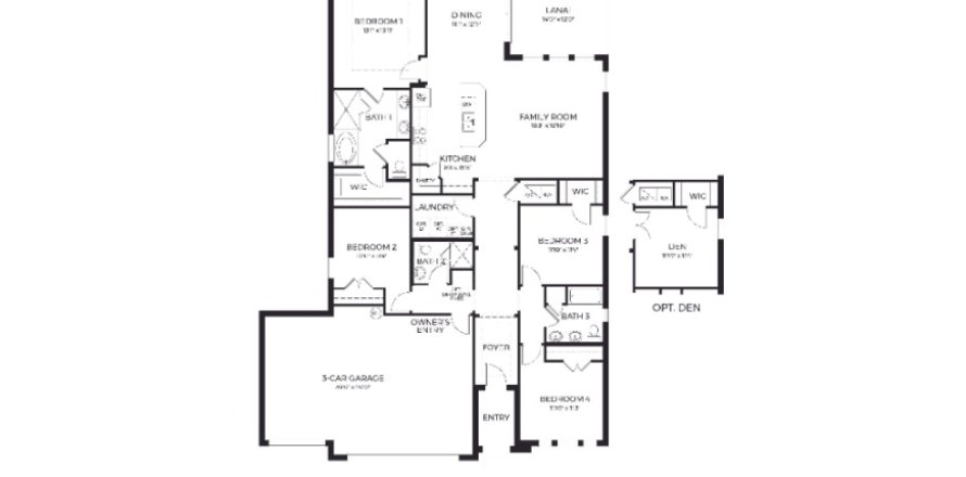 House floor plan «4BR-3», 4 bedrooms in Victoria Oaks