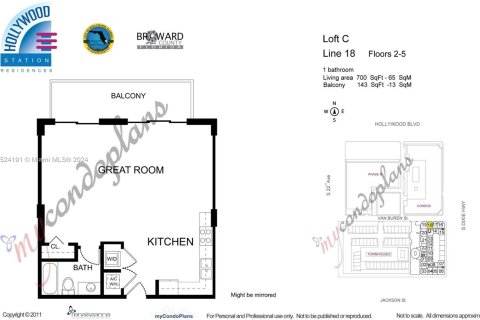 Copropriété à vendre à Hollywood, Floride: 1 chambre, 68.56 m2 № 983248 - photo 14