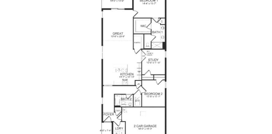 House floor plan «House», 3 bedrooms in Courtland Park Express Series