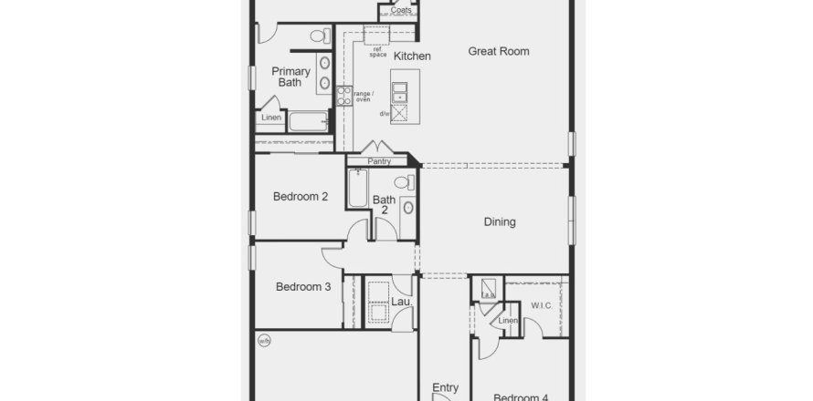 House floor plan «Floor 2333 at Sanctuary Ridge in the Tampa-St. Petersburg Area», 3 bedrooms in Sanctuary Ridge in the Tampa-St. Petersburg Area