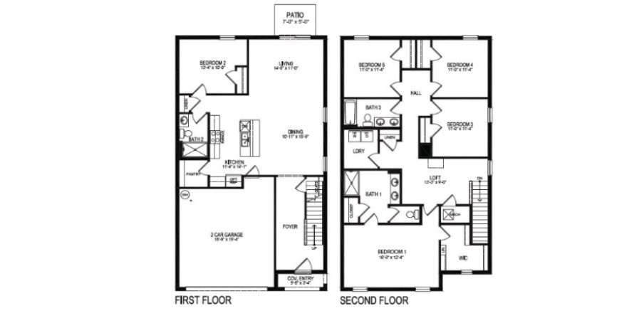 House floor plan «House», 5 bedrooms in Courtland Park Express Series