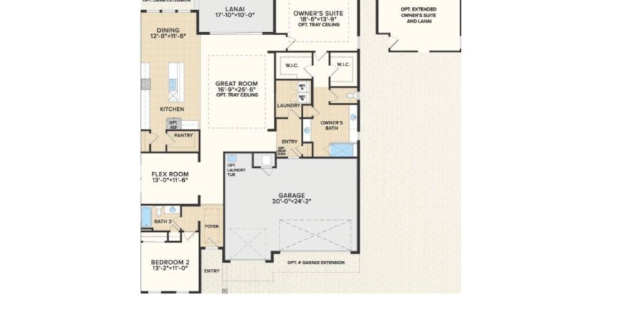 House floor plan «House», 2 bedrooms in Reverie at Trailmark