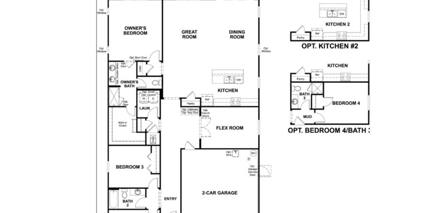 Планировка виллы или дома «House» 4 спальни в ЖК Elm Creek at Silverleaf