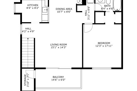 Condo in Oakland Park, Florida, 1 bedroom  № 1208804 - photo 1