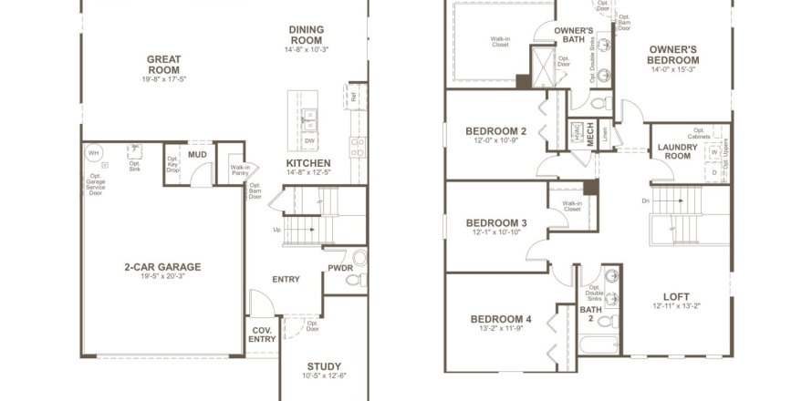 House floor plan «House», 3 bedrooms in Tributary by Richmond American Homes