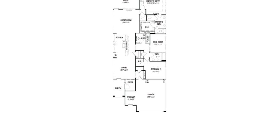 House floor plan «House», 2 bedrooms in RiverTown - WaterSong