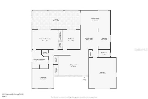 Купить виллу или дом в Холидэй, Флорида 3 комнаты, 154.68м2, № 1252540 - фото 4