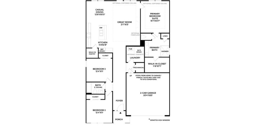 House floor plan «House », 3 bedrooms in Mill Creek Forest - Meadows