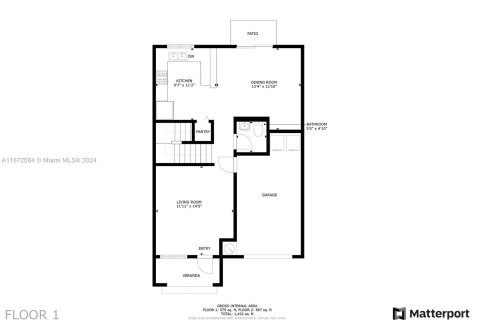 Купить таунхаус в Хомстед, Флорида 3 спальни, 155.7м2, № 1395051 - фото 7