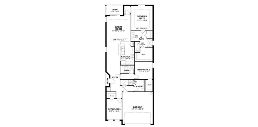 Townhouse floor plan «161SQM PERCEPTION», 3 bedrooms in THE HAMMOCKS AT WEST PORT