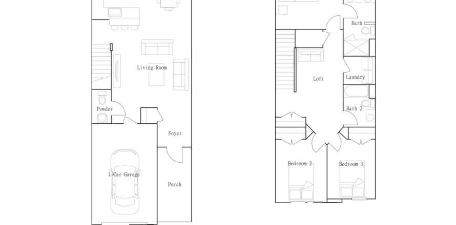 Townhouse in Longbay Townhomes in Middleburg, Florida 3 bedrooms, 159 sq.m. № 450056