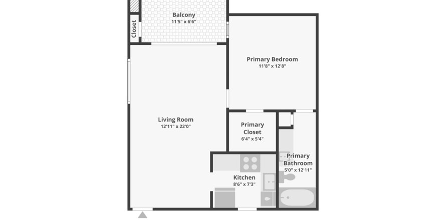 Condo in Oakland Park, Florida, 1 bedroom  № 1207585