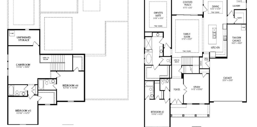 Планировка виллы или дома «House» 4 спальни в ЖК Trailmark Phase 6