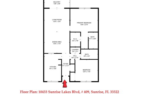 Condo in Sunrise, Florida, 2 bedrooms  № 1118081 - photo 1