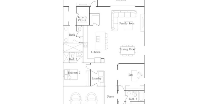 Планировка виллы или дома «House» 2 спальни в ЖК Wellen Park Golf & Country Club - Executive Homes