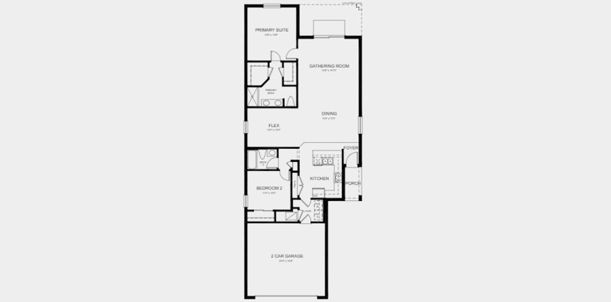 House floor plan «135SQM HOLLY», 2 bedrooms in EAVE'S BEND AT ARTISAN LAKES