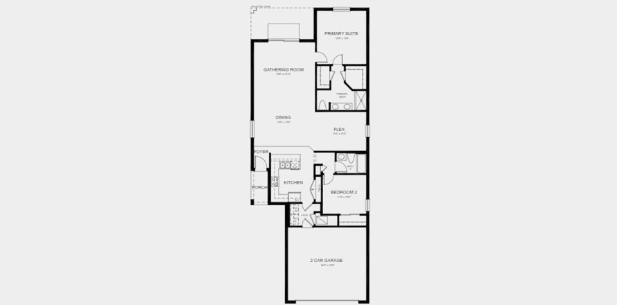 House floor plan «135SQM HOLLY», 2 bedrooms in EAVE'S BEND AT ARTISAN LAKES