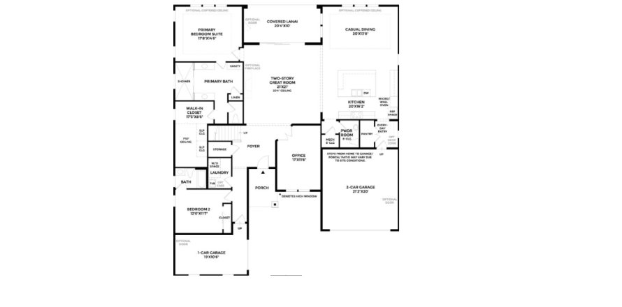 Планировка объекта «House» 4 спальни в ЖК Coral Ridge at Seabrook by Toll Brothers