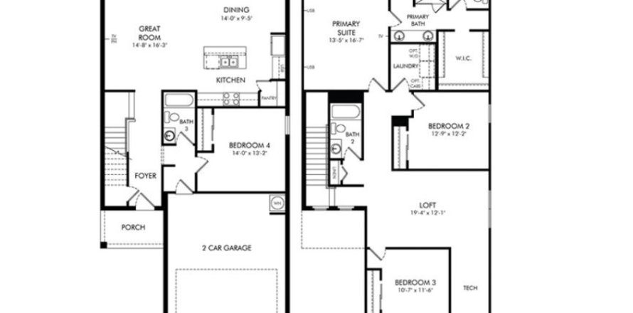 House floor plan «House», 4 bedrooms in Links Terrace