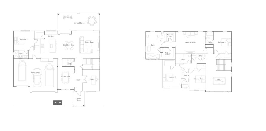 House floor plan «House», 5 bedrooms in Arden - The Waterford Collection