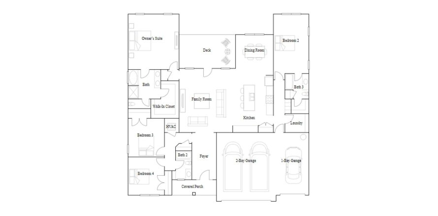 Townhouse floor plan «233SQM», 4 bedrooms in CARRINGTON