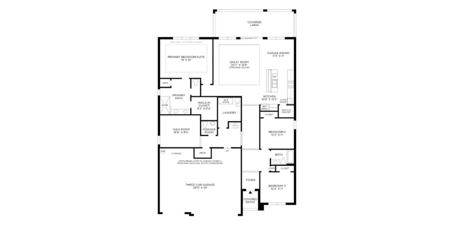Townhouse floor plan «222SQM FLORA FARMHOUSE», 3 bedrooms in TOLL BROTHERS AT VENICE WOODLANDS