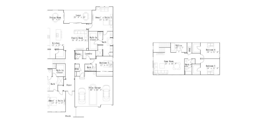 Property floor plan «House», 5 bedrooms in Southern Hills - Southern Hills Manors