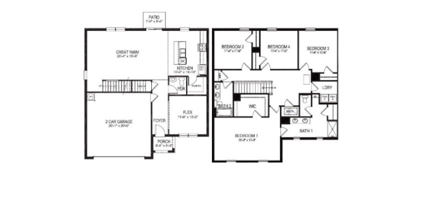 House floor plan «House», 4 bedrooms in Courtland Park