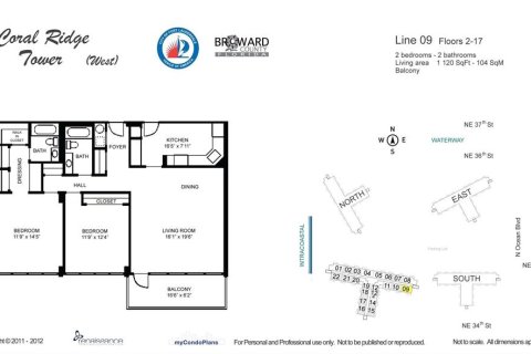 Copropriété à vendre à Fort Lauderdale, Floride: 2 chambres, 100.98 m2 № 638775 - photo 17