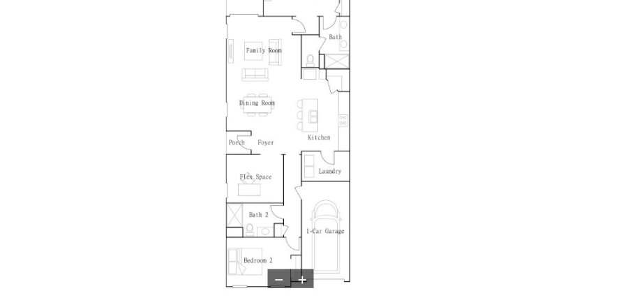 House floor plan «Townhouse», 2 bedrooms in Angeline Active Adult - Active Adult Villas