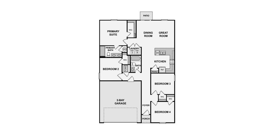 Townhouse floor plan «130SQM CARLISLE», 4 bedrooms in SAWMILL COURT