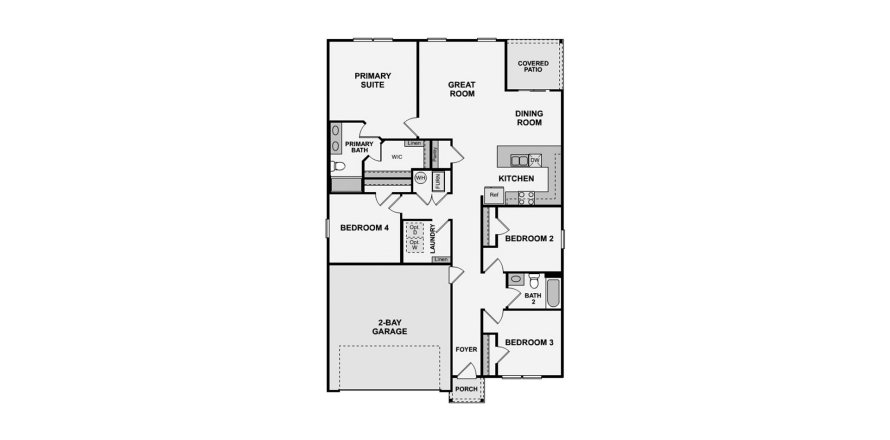 Townhouse floor plan «149SQM COVINGTON», 4 bedrooms in SAWMILL COURT