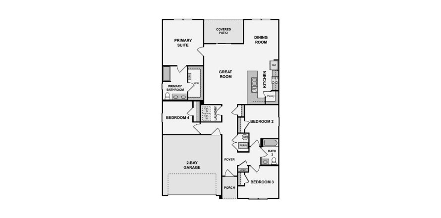 Townhouse floor plan «165SQM RADFORD», 4 bedrooms in SAWMILL COURT