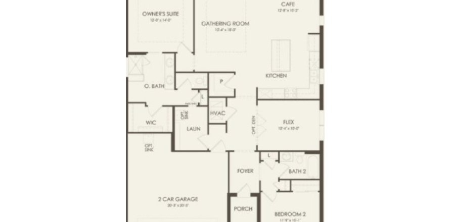 House floor plan «House», 2 bedrooms in Del Webb BayView