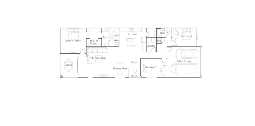 Планировка таунхауса «Townhouse» 3 спальни в ЖК Arden - The Twin Homes Collection
