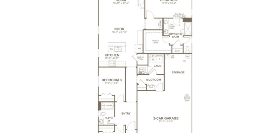 Дом в Tributary by Richmond American Homes в Юли, Флорида 3 комнаты, 149м2 № 452222