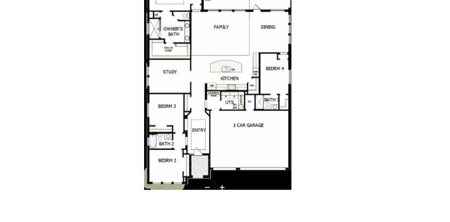 Планировка виллы или дома «House» 4 спальни в ЖК Waterset Cottage Series
