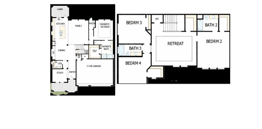 Villa ou maison à Waterset Cottage Series à Apollo Beach, Floride 4 chambres, 298 m2 № 414930