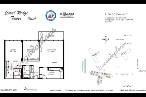 Copropriété à vendre à Fort Lauderdale, Floride: 2 chambres, 102.47 m2 № 1103562 - photo 1