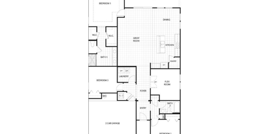 Планировка виллы или дома «House» 4 спальни в ЖК Parkland Preserve