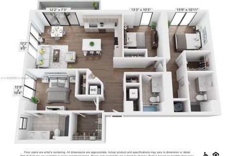 Apartment in Miami, Florida 3 bedrooms, 145.58 sq.m. № 636427 - photo 1