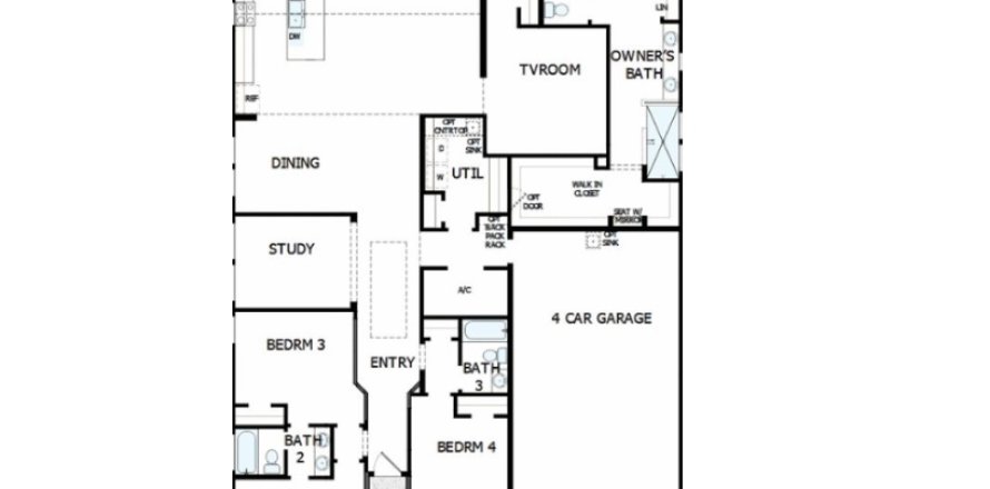 House floor plan «House», 4 bedrooms in Middlebourne 60'
