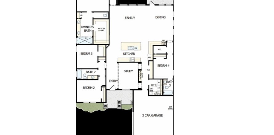 House floor plan «House», 4 bedrooms in Middlebourne 60'