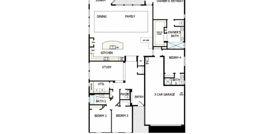 Property floor plan «House», 3 bedrooms in Middlebourne 60'