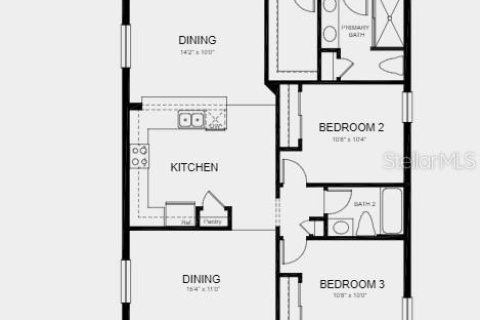 Купить виллу или дом в Киссимми, Флорида 6 комнат, 148.92м2, № 1346923 - фото 2